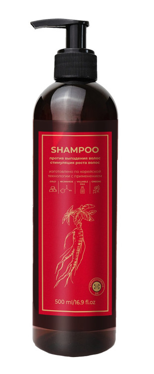 Шампунь для волос с корейским женьшенем и золотом 500 мл в Томске