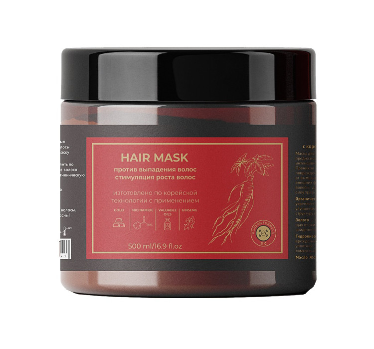 Маска для волос с корейским женьшенем и золотом 500 мл в Томске